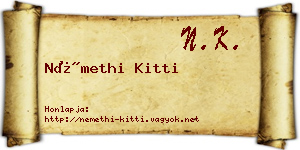 Némethi Kitti névjegykártya
