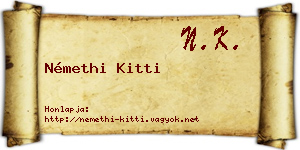 Némethi Kitti névjegykártya